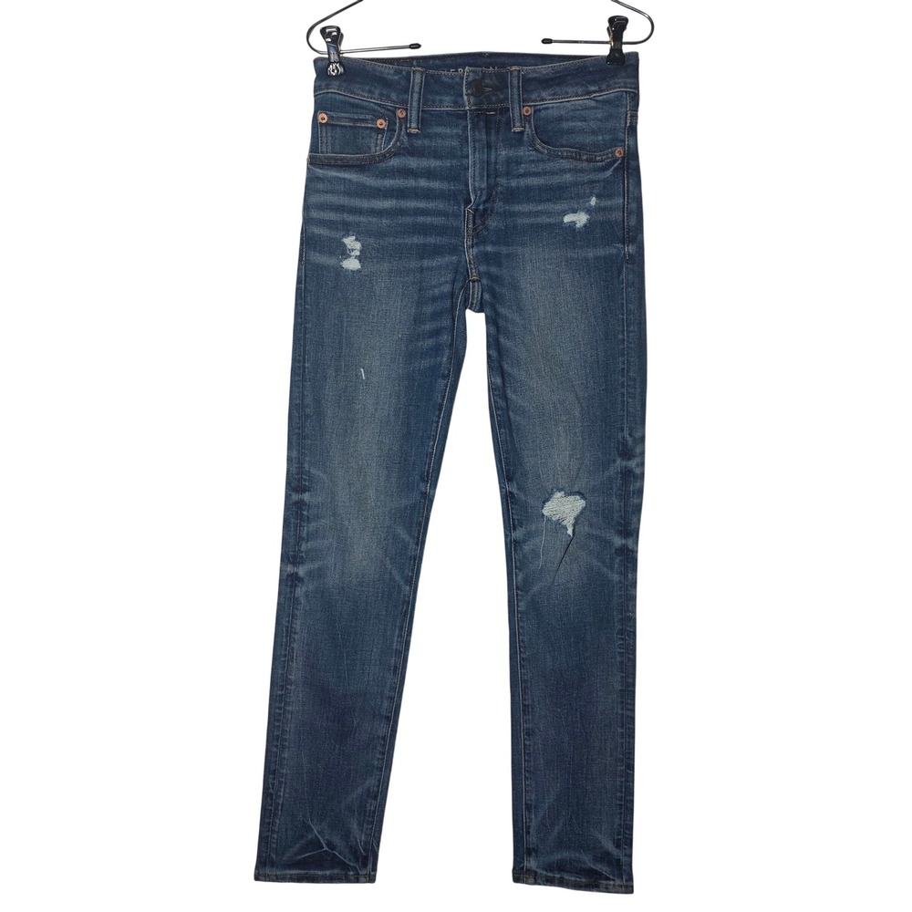 American Eagle Skinny Jeans Mens 28x30 Distressed Medium Wash Denim Pants